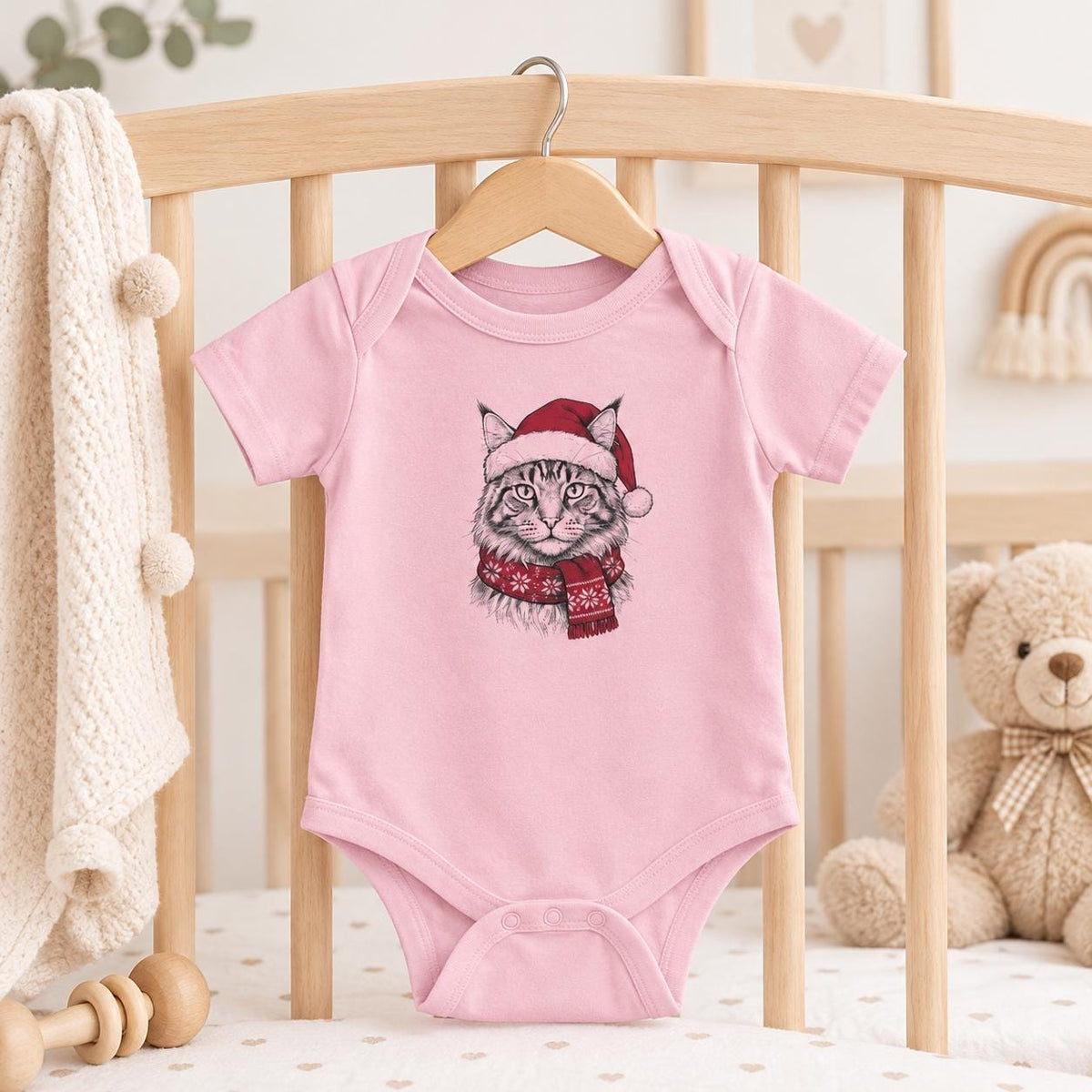 Custom Pet Photo Onesie, Baby Christmas Watercolor Pet Portraits!