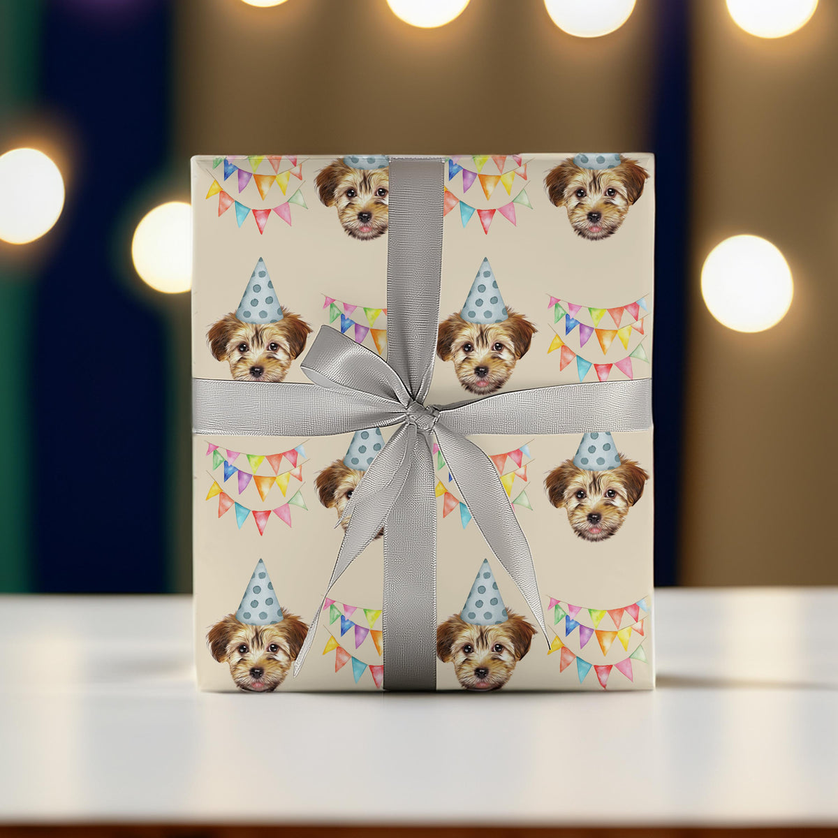 custom pet wrapping paper, Personalized Pet Birthday Wrap 30x36in