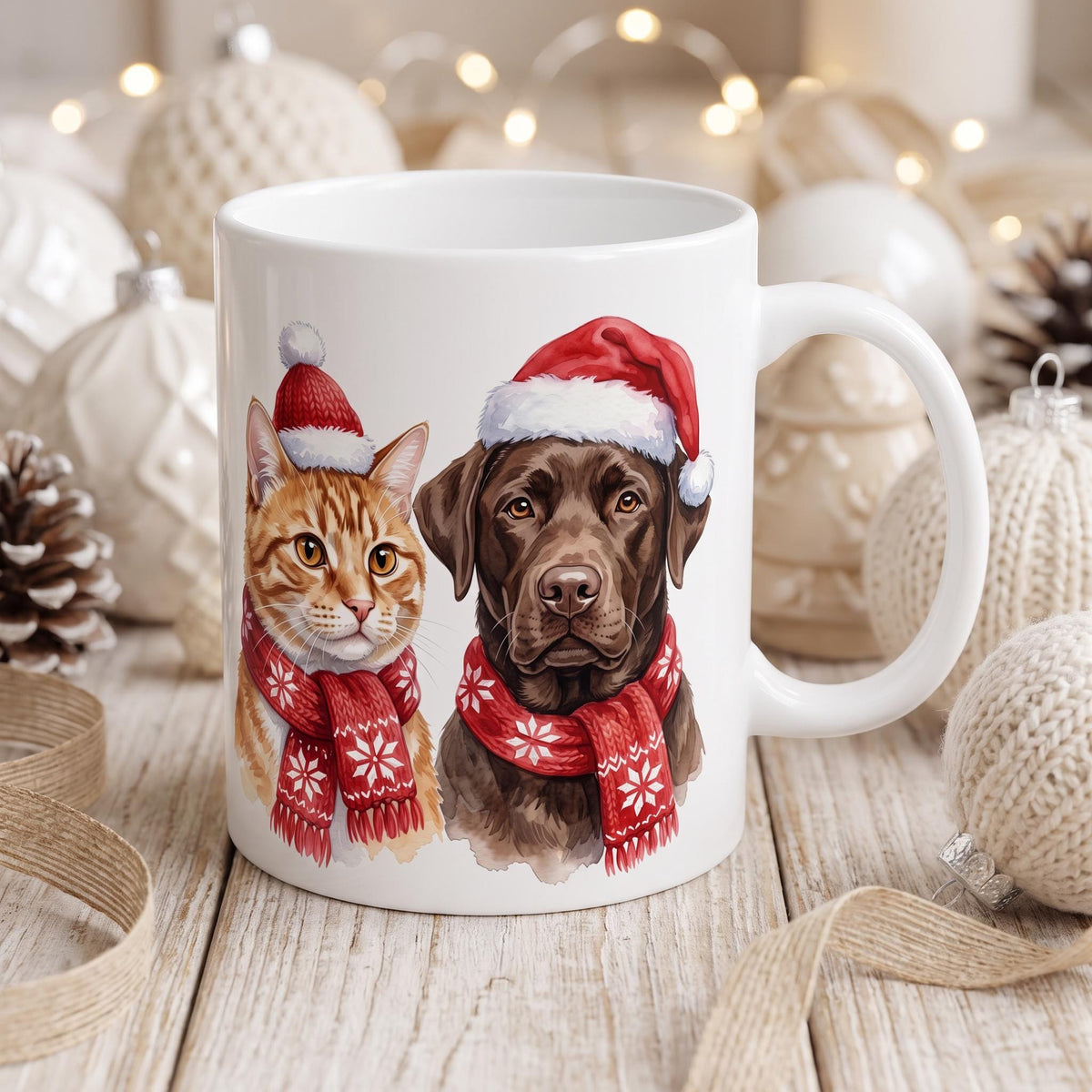 Custom Pet Portrait Mug, Watercolor Photo, Mug 11 oz Personalized
