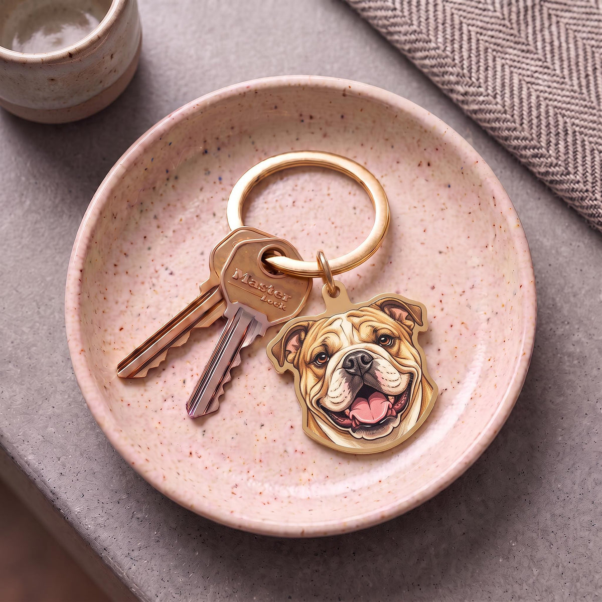 custom pet photo keychain, Stainless Steel 1" Portrait Charm Pets
