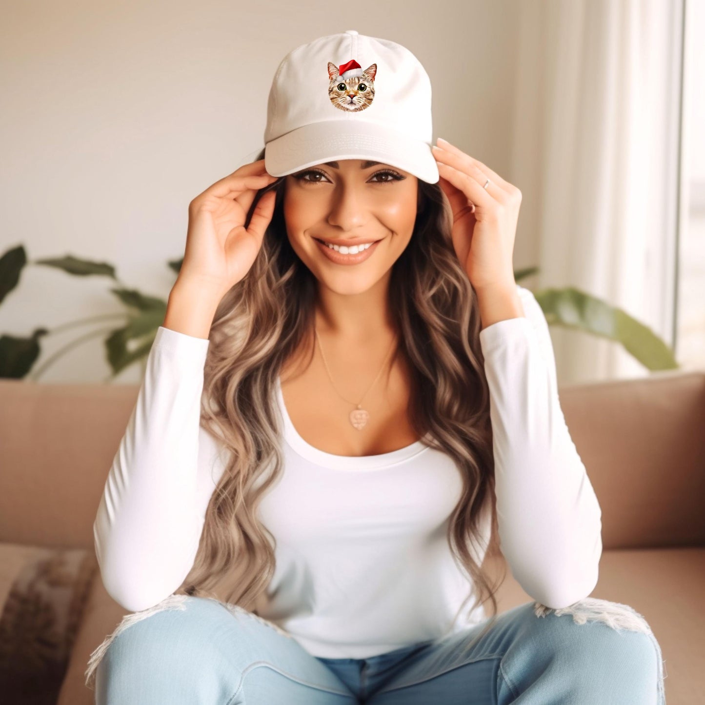 Custom Pet Christmas baseball hat