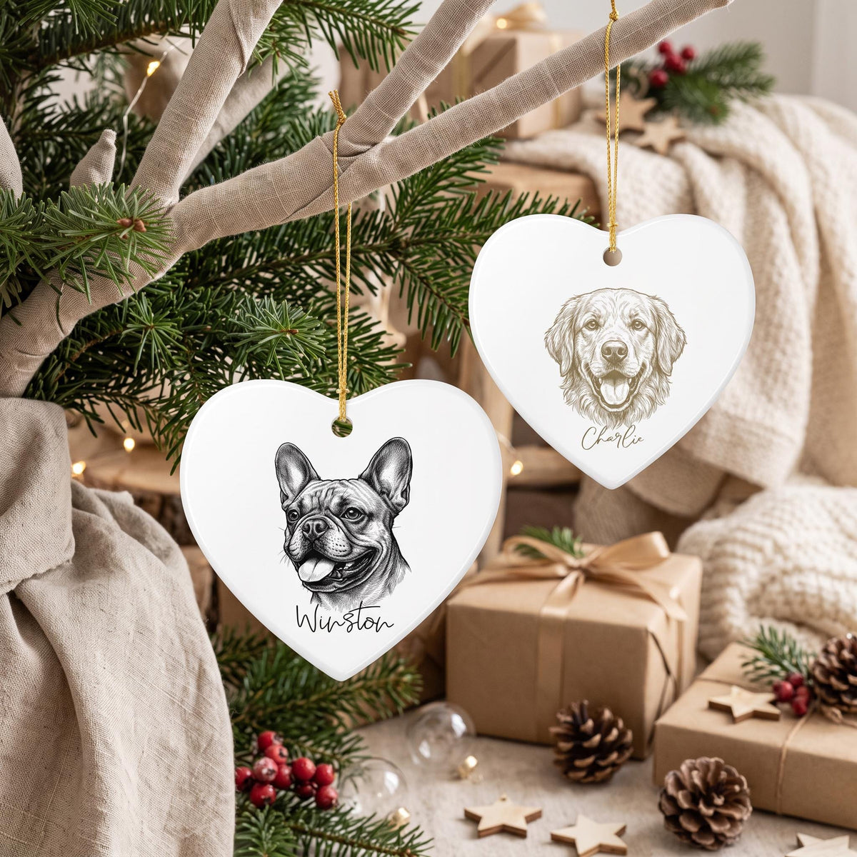 custom pet photo ornament Personalized Pet Christmas Ornament Pet