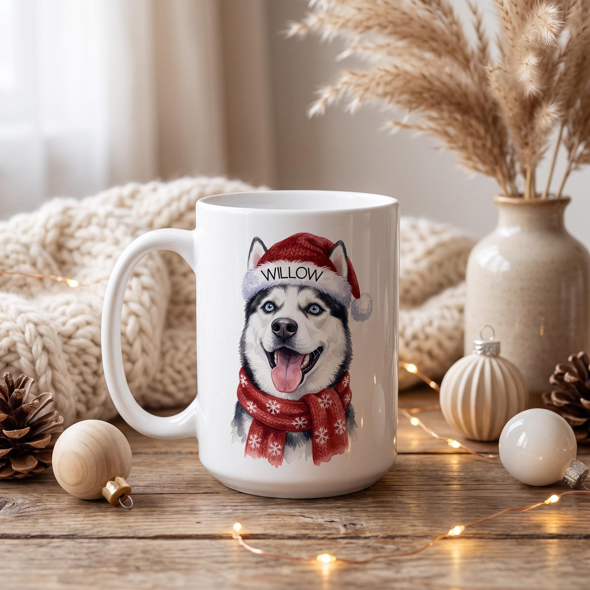 Custom Pet Portrait Mug, Watercolor Photo, Mug 11 oz Personalized