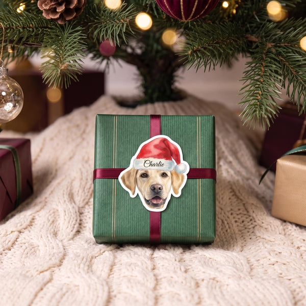 Custom Pet Christmas Stickers, 11x8.5In Vinyl Sheet 16Pc Stickers