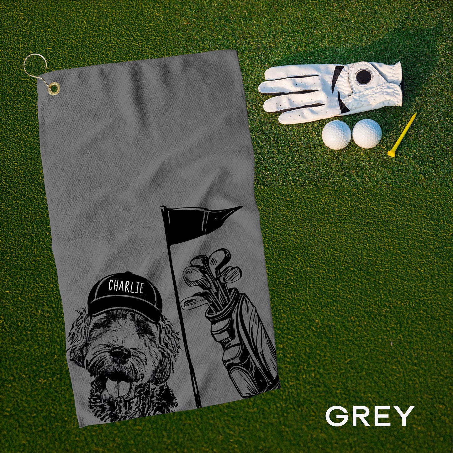 Custom Personalized Photo Golf Towel dog dad gift