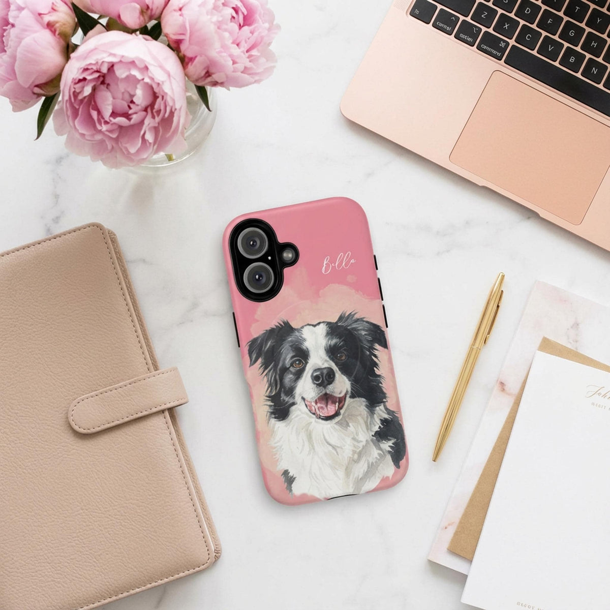Custom Pet Phone Case, Watercolor Dog & Cat MagSafe Magnetic Case