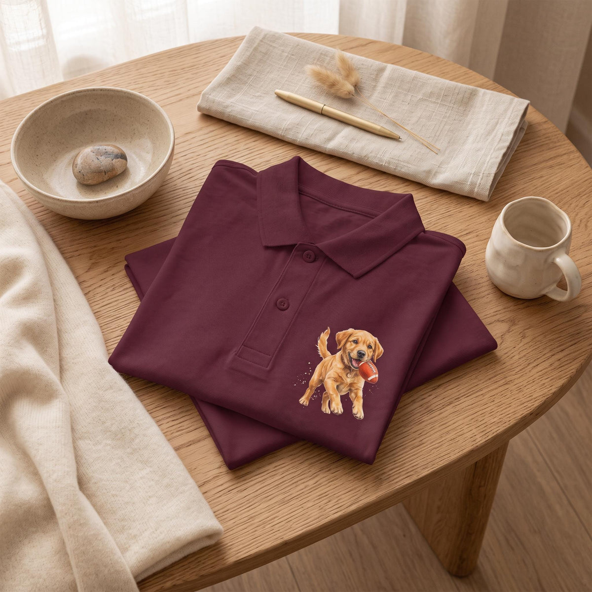 custom pet polo shirt, Youth Watercolor Portrait DryBlend Polo XL