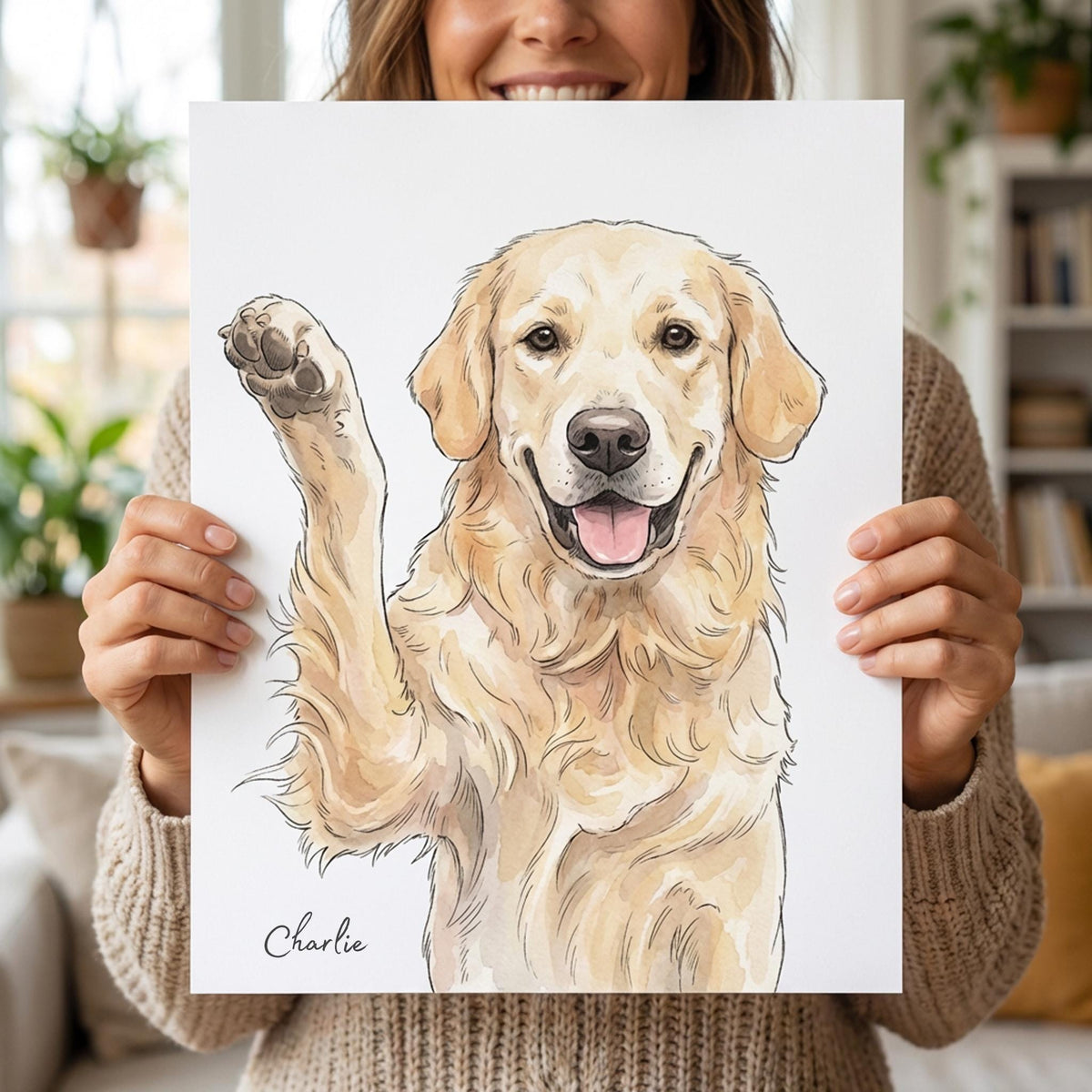 Custom Pet Watercolor Portrait from Photo, Personalized Dog Painting, Cat Portrait, pet remembrance, Pet digital art, Best Christmas gift ax