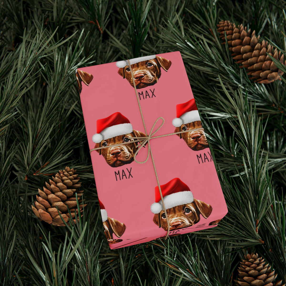 Custom Dog Wrapping Paper, Personalized Xmas Photo Wrap 30x36 Now
