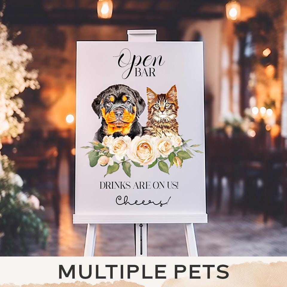 Custom Pet Open Bar Sign