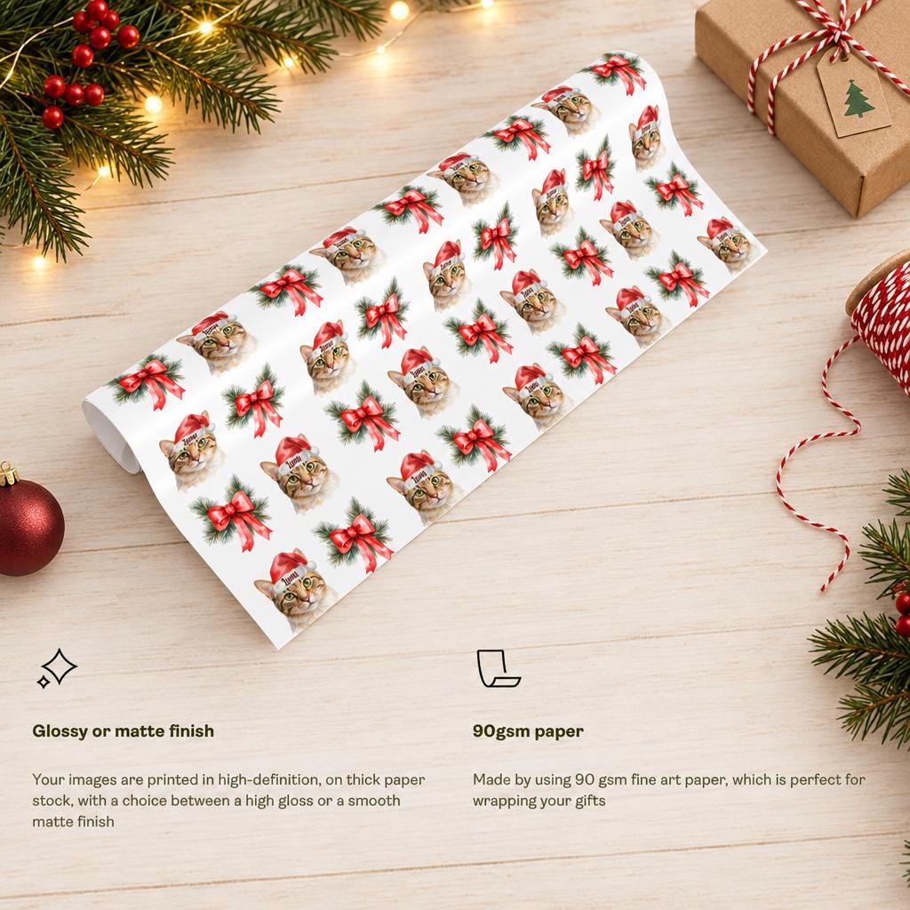 Custom Pet Wrapping Paper, Personalized Dog Gift Wraps 30x36 Inch