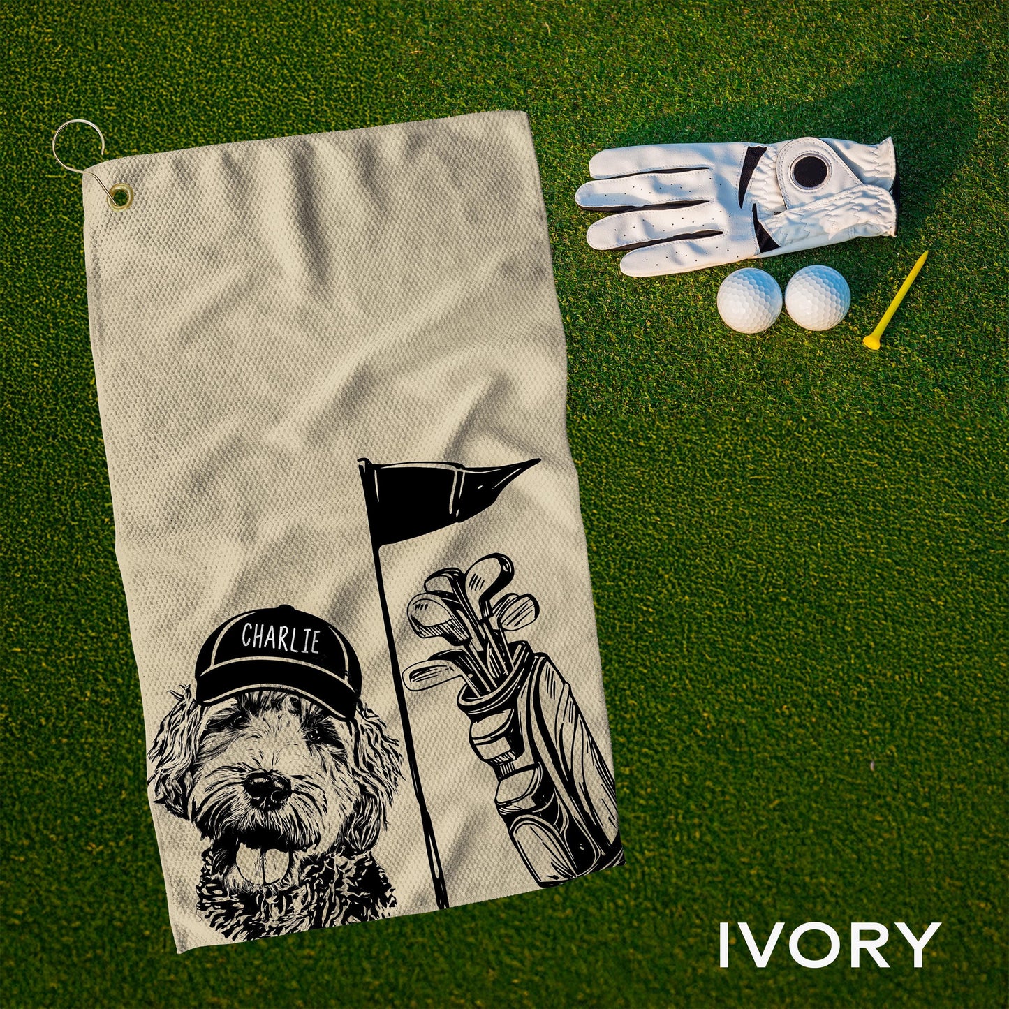 Custom Personalized Photo Golf Towel dog dad gift