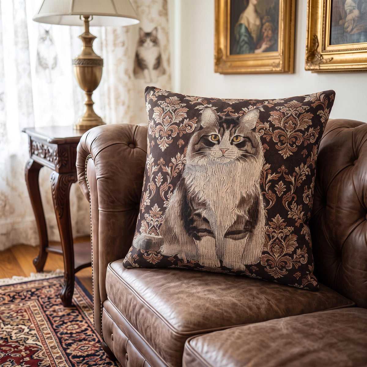 Custom Pet Portrait Pillow, Handwoven 17x18 Cotton Blend Heirloom