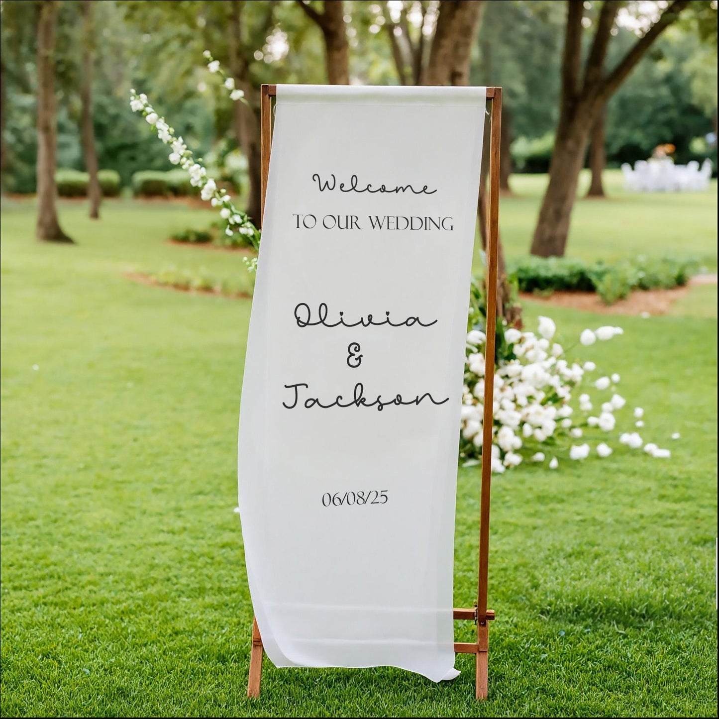 Personalized Fabric Wedding Sign, Custom Wedding Sign, Welcome Sign for Wedding, Wedding decoration, Custom Wedding Banner, minimal sign