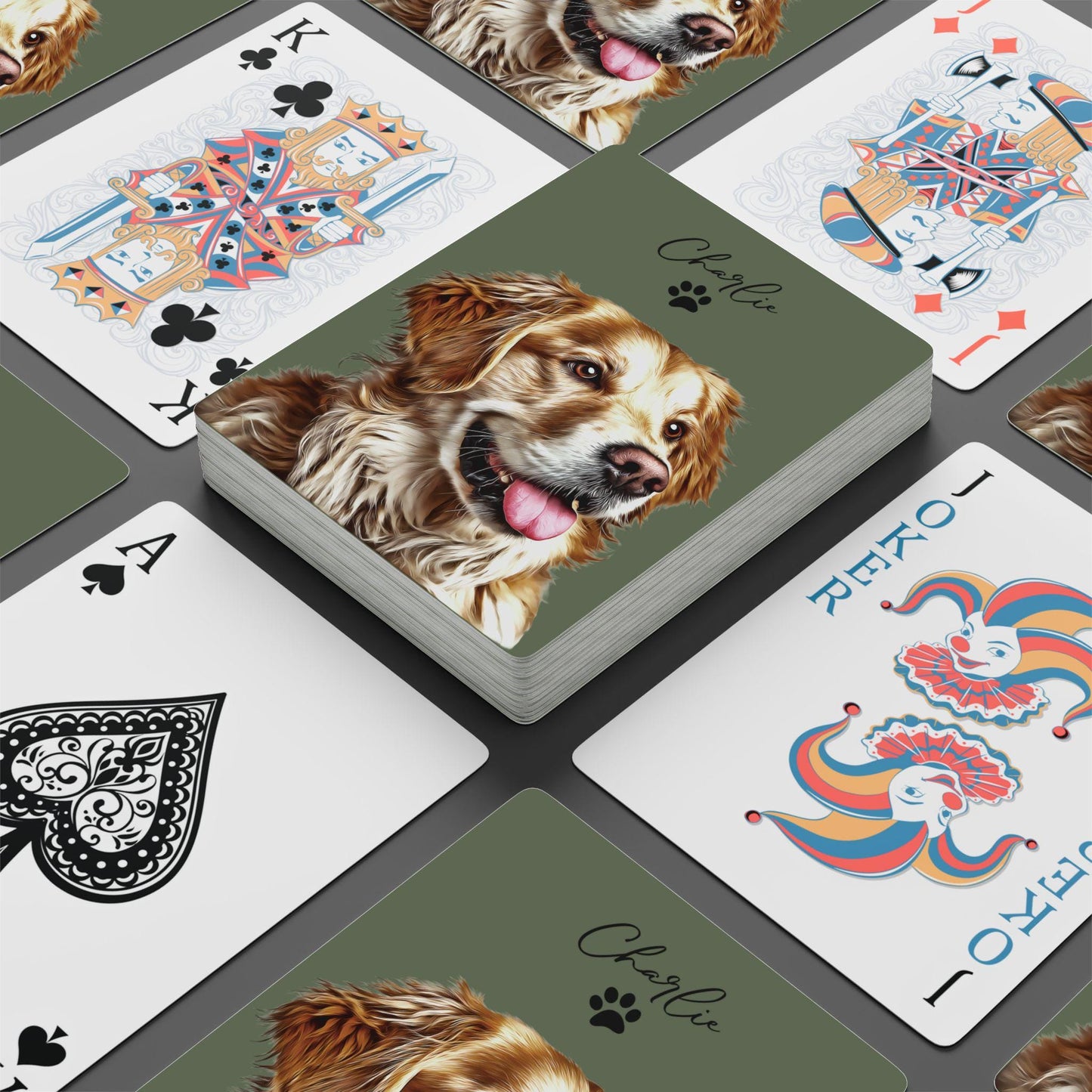 Custom Pet portrait Playing Poker Cards