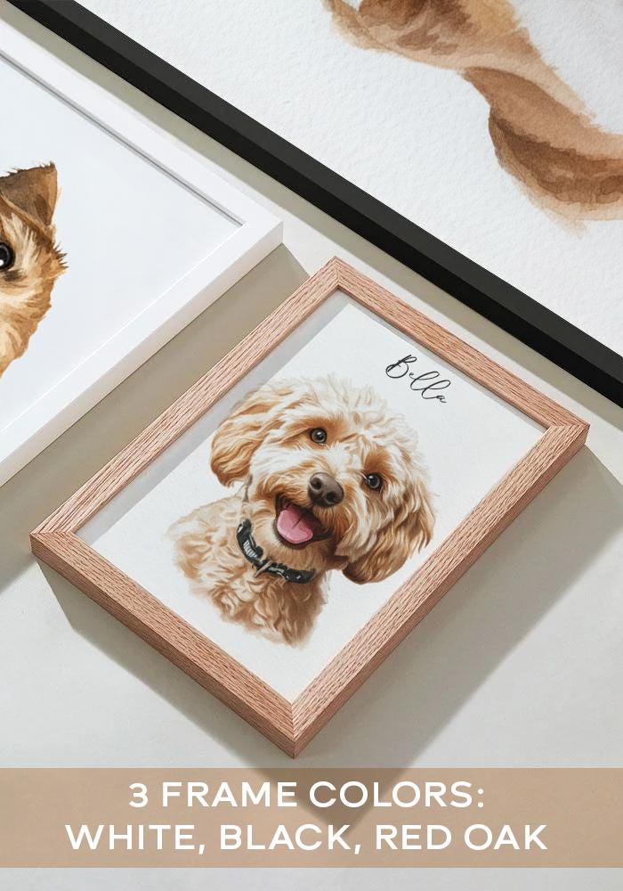Custom Pet Watercolor Portrait from Photo, Personalized Dog Painting, Cat Portrait, pet remembrance, Pet digital art, Best Christmas gift ax
