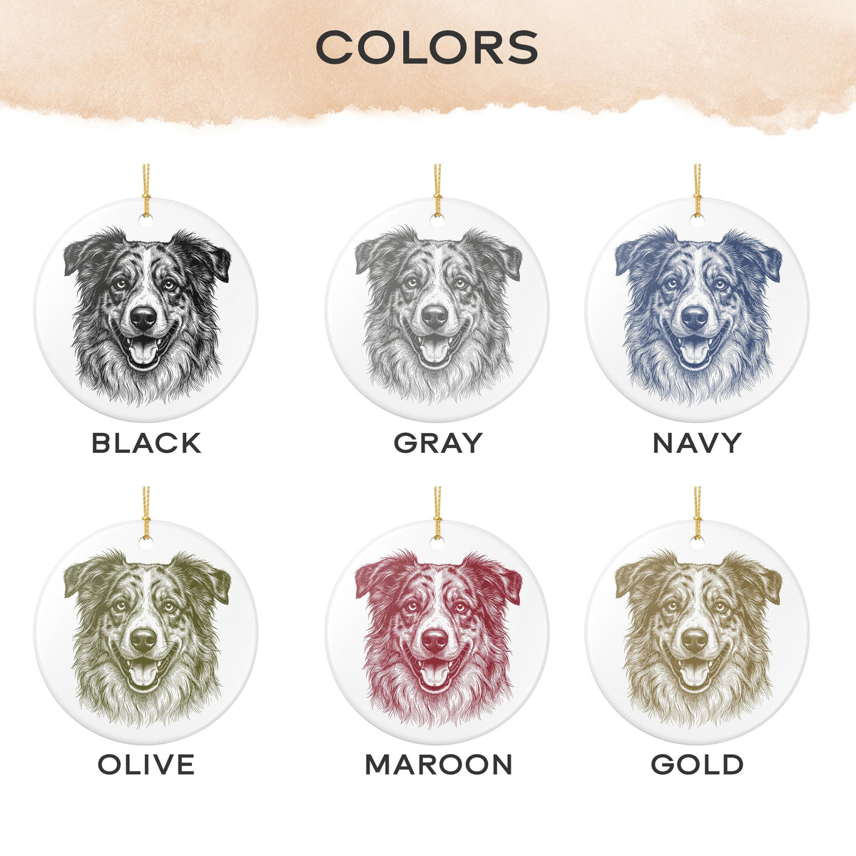custom pet photo ornament Personalized Pet Christmas Ornament Pet