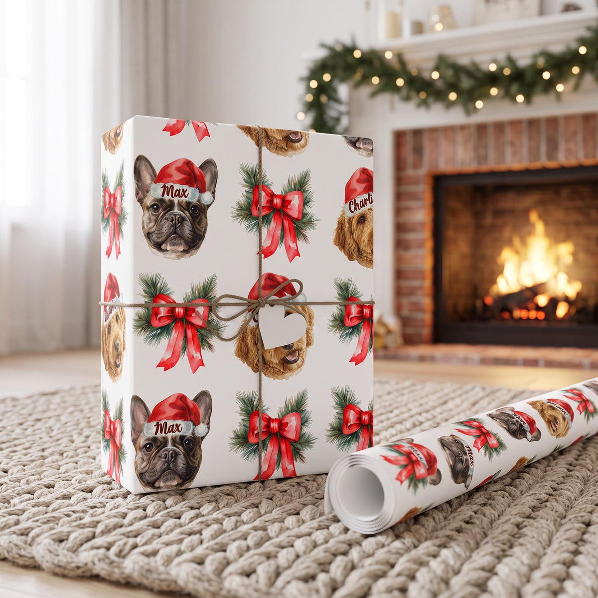 Custom Pet Wrapping Paper, Personalized Dog Gift Wraps 30x36 Inch