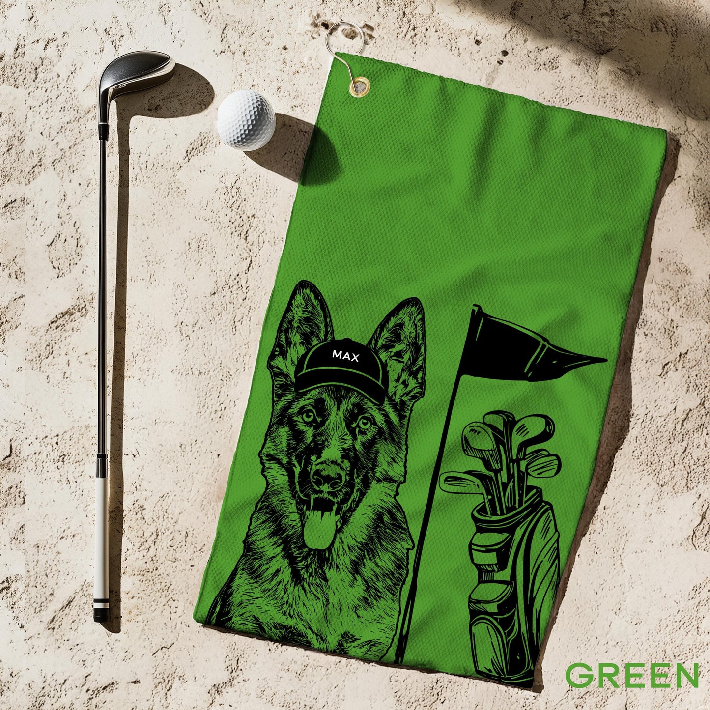 Custom Personalized Photo Golf Towel dog dad gift