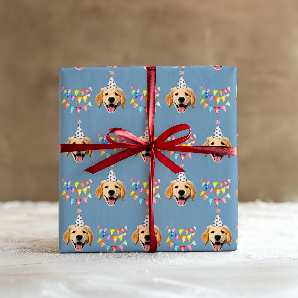 custom pet wrapping paper, Personalized Pet Birthday Wrap 30x36in