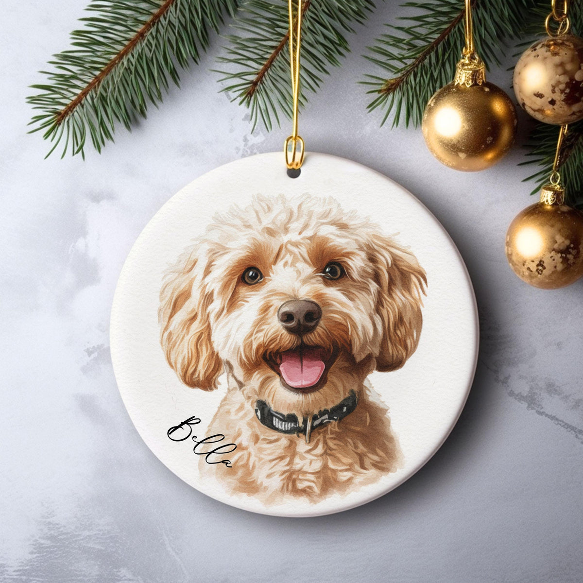 Custom Pet Photo Ornament, 3mm Porcelain Keepsake, Personalized++