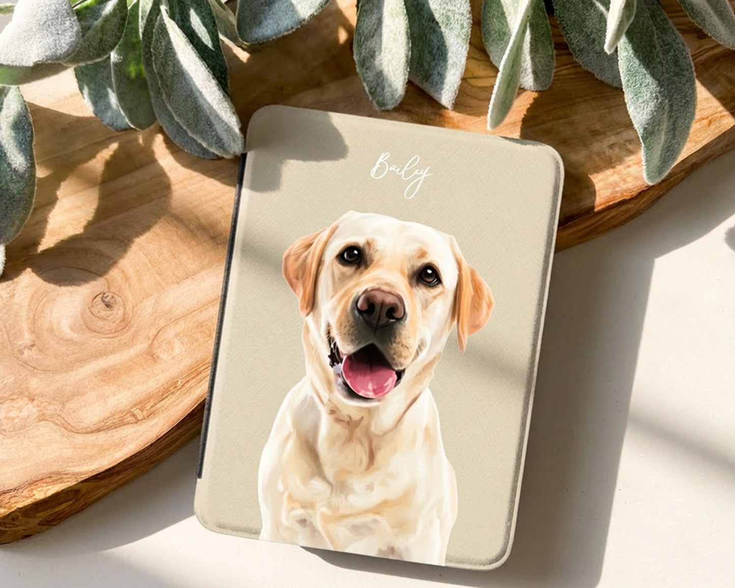 Custom Pet Kindle Case, Custom Dog Photo Kindle Cover Name, Pet Portrait PU leather Kindle Case, Dog Cat Animal Lover gift, mothers day gift