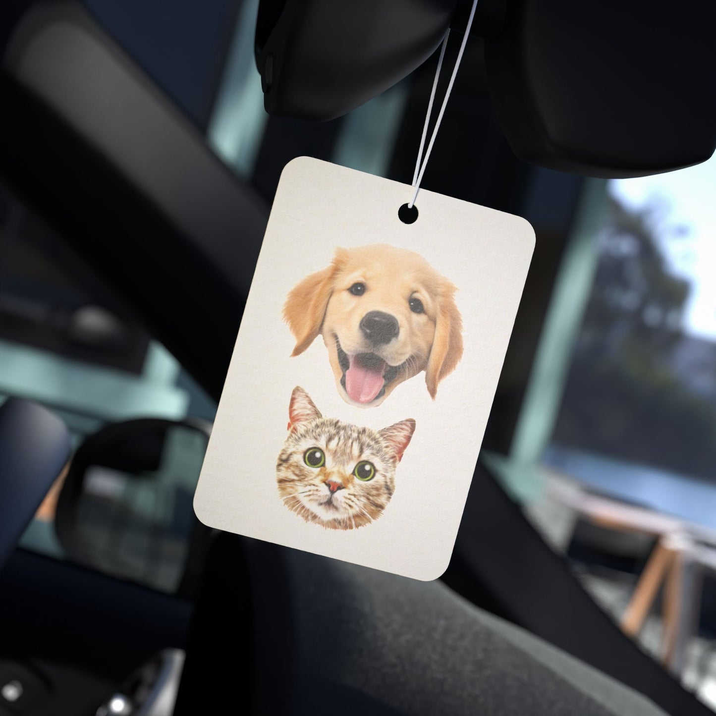 Custom pet air freshener from photo, Custom car freshener, Photo air freshener, Personalized gift for cat owner, Birthday Gift for dog dad