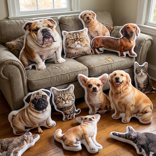 Custom Pet Pillow, Personalized Photo Pillow, Shaped, 16x16 22x22