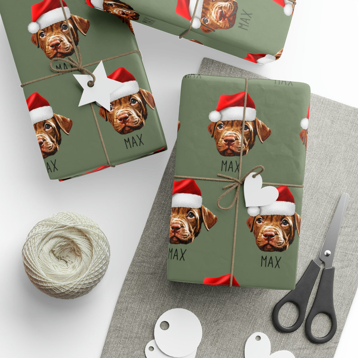 custom pet wrapping paper, Personalized Dog Christmas Wrapping XL
