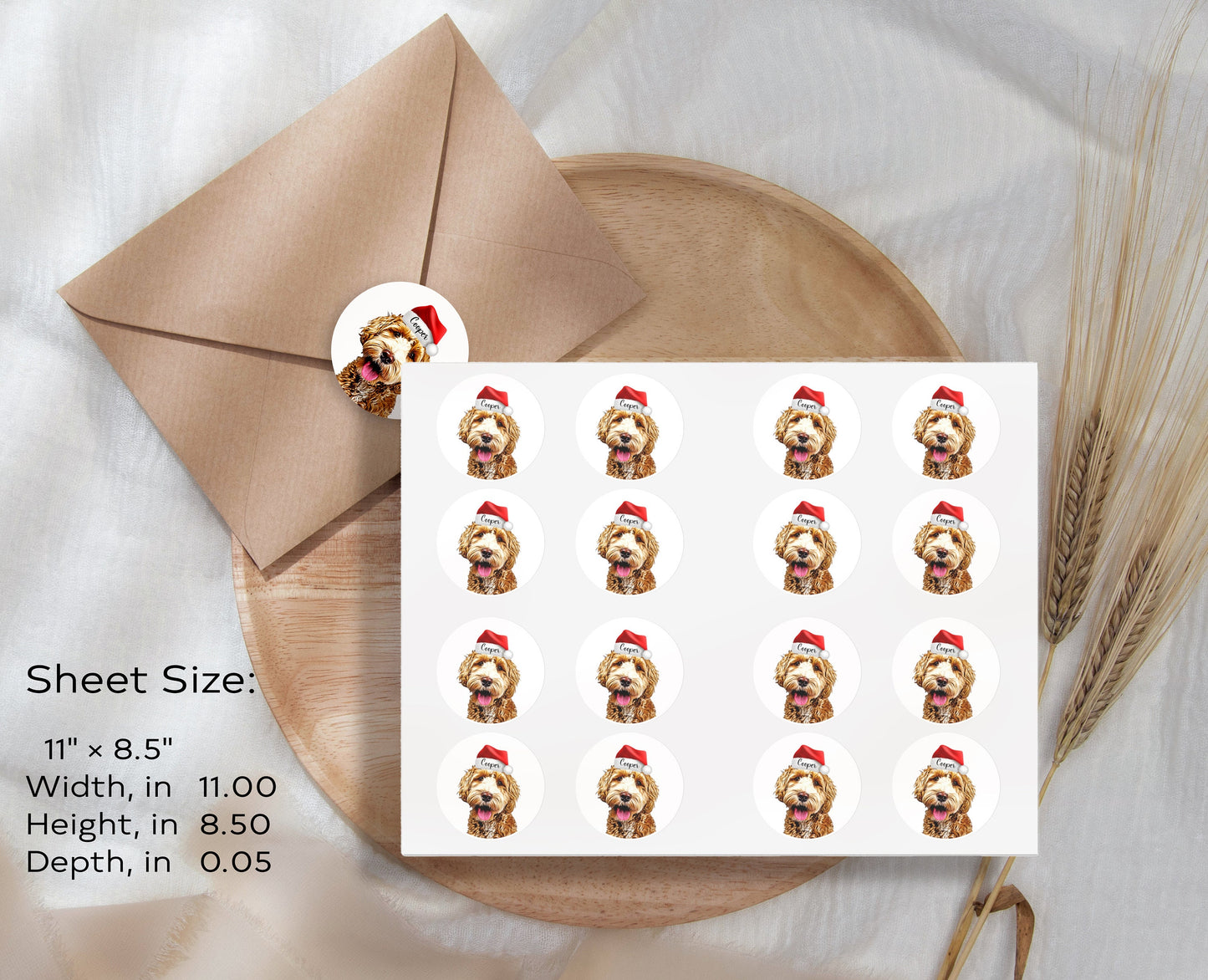 Custom pet Christmas Holiday Stickers labels