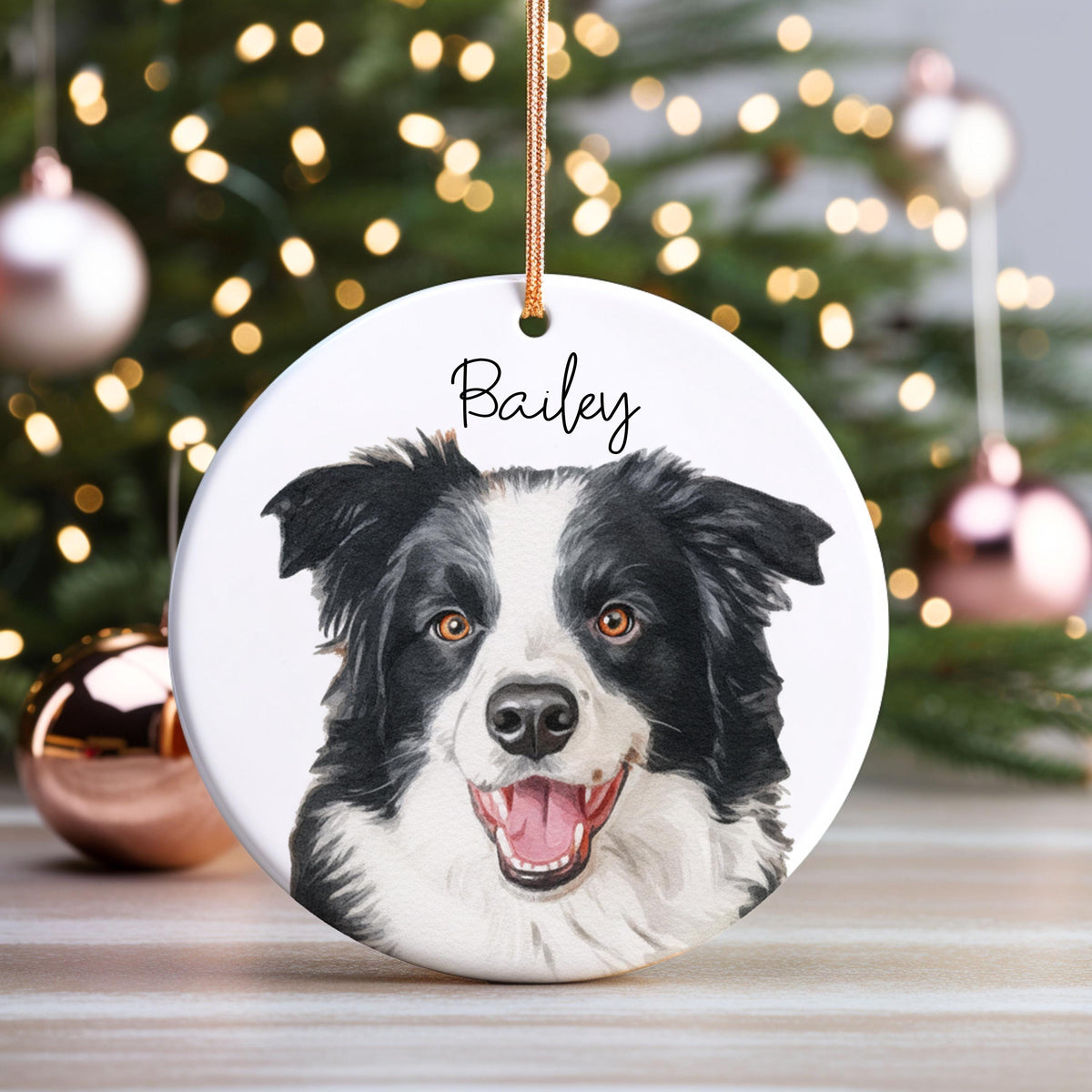 Custom Pet Photo Ornament, 3mm Porcelain Keepsake, Personalized++