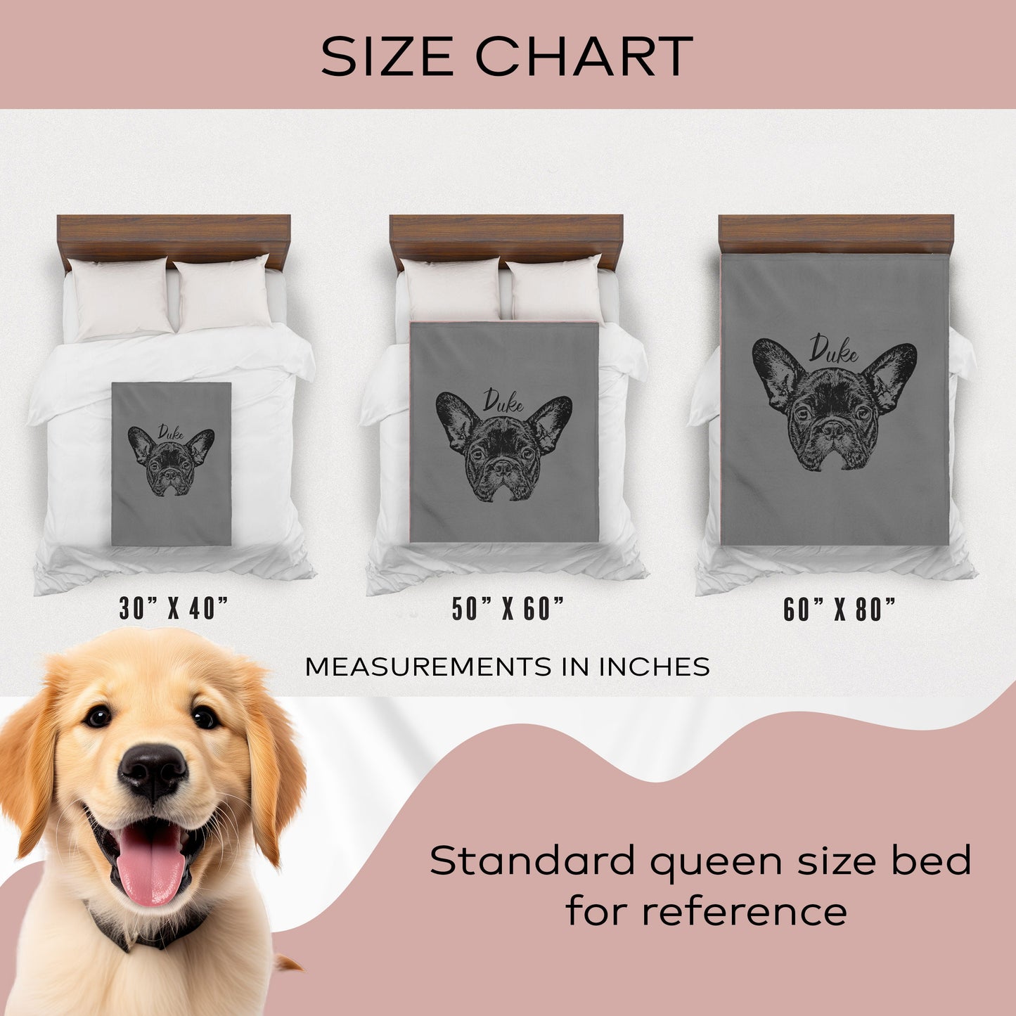 Custom Pet Blanket from your Photo Any colour any font, Personalized Dog Blanket, Cat Picture Blanket, dog mom gifts, Dog Dad Gift, USA Made