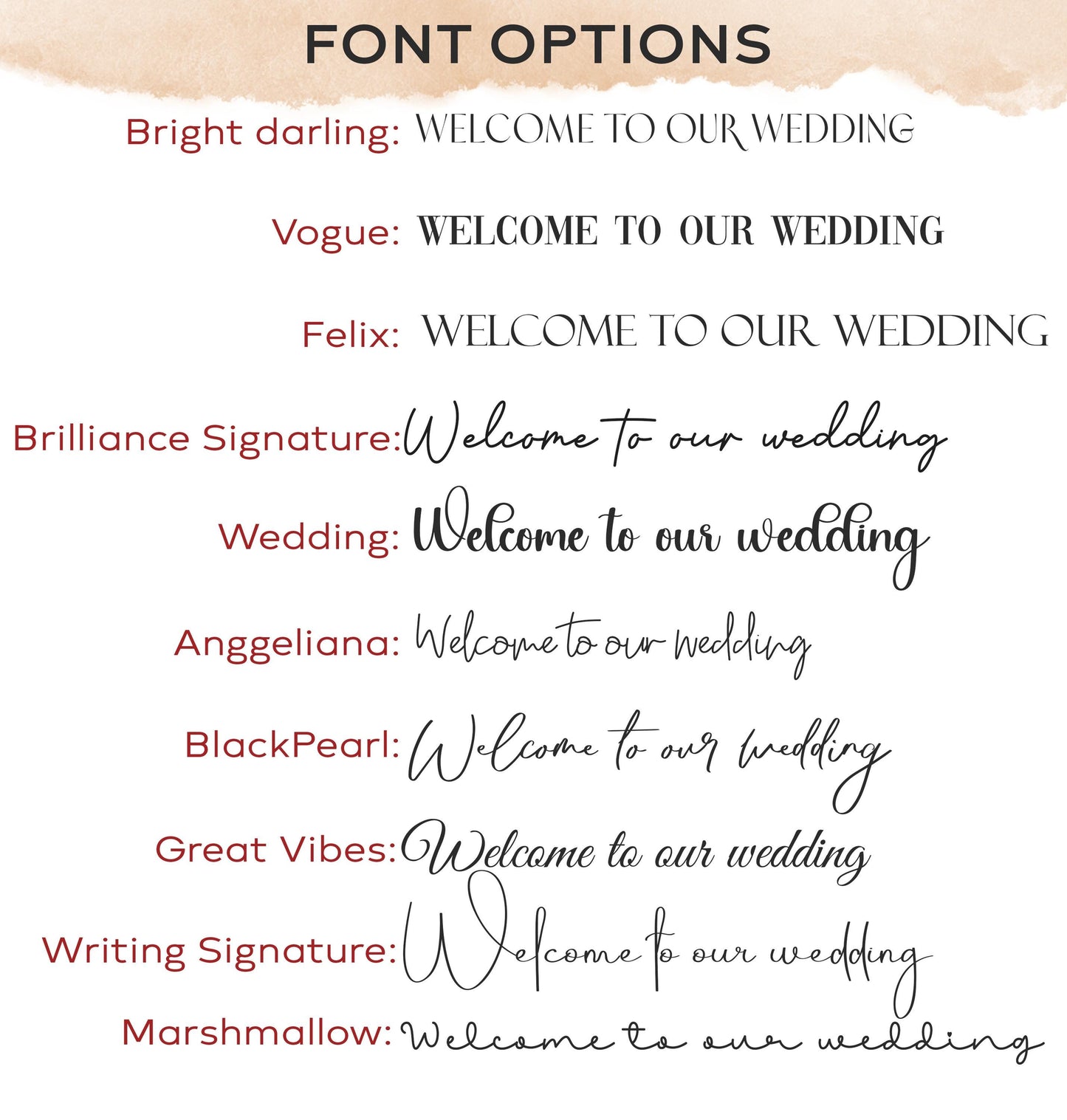 Personalized Fabric Wedding Sign, Custom Wedding Sign, Welcome Sign for Wedding, Wedding decoration, Custom Wedding Banner, minimal sign