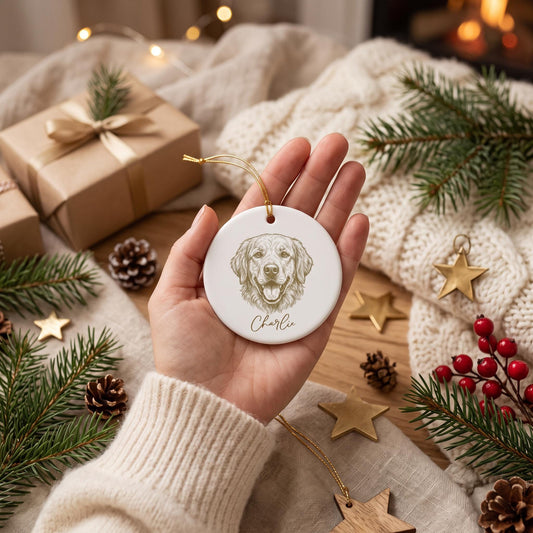 Custom Pet Photo Ornament, Personalized Pet Christmas Keepsake