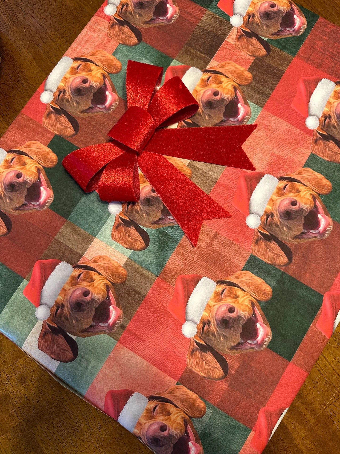 Custom Dog Christmas Wrapping Paper, Glossy custom gift wrap, Personalized pet Wrapping Paper, Wrapping Pet Gift, Birthday Wrapping Paper