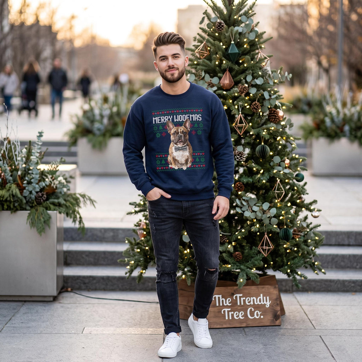 Merry Woofmas Personalized Ugly Christmas Sweater with Dog Photo, Custom Christmas Gift for Dog Owners, funny ugly christmas sweater 2026