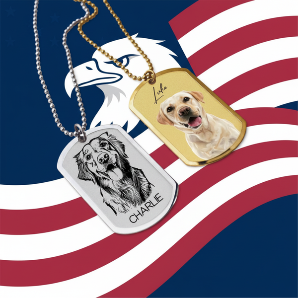 Custom Pet Military ID Tag Necklace