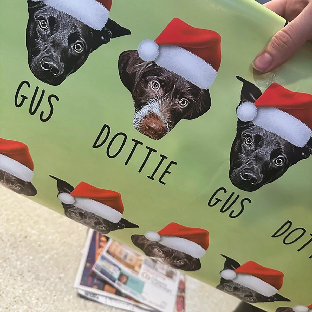 custom pet wrapping paper, Personalized Dog Christmas Wrapping XL