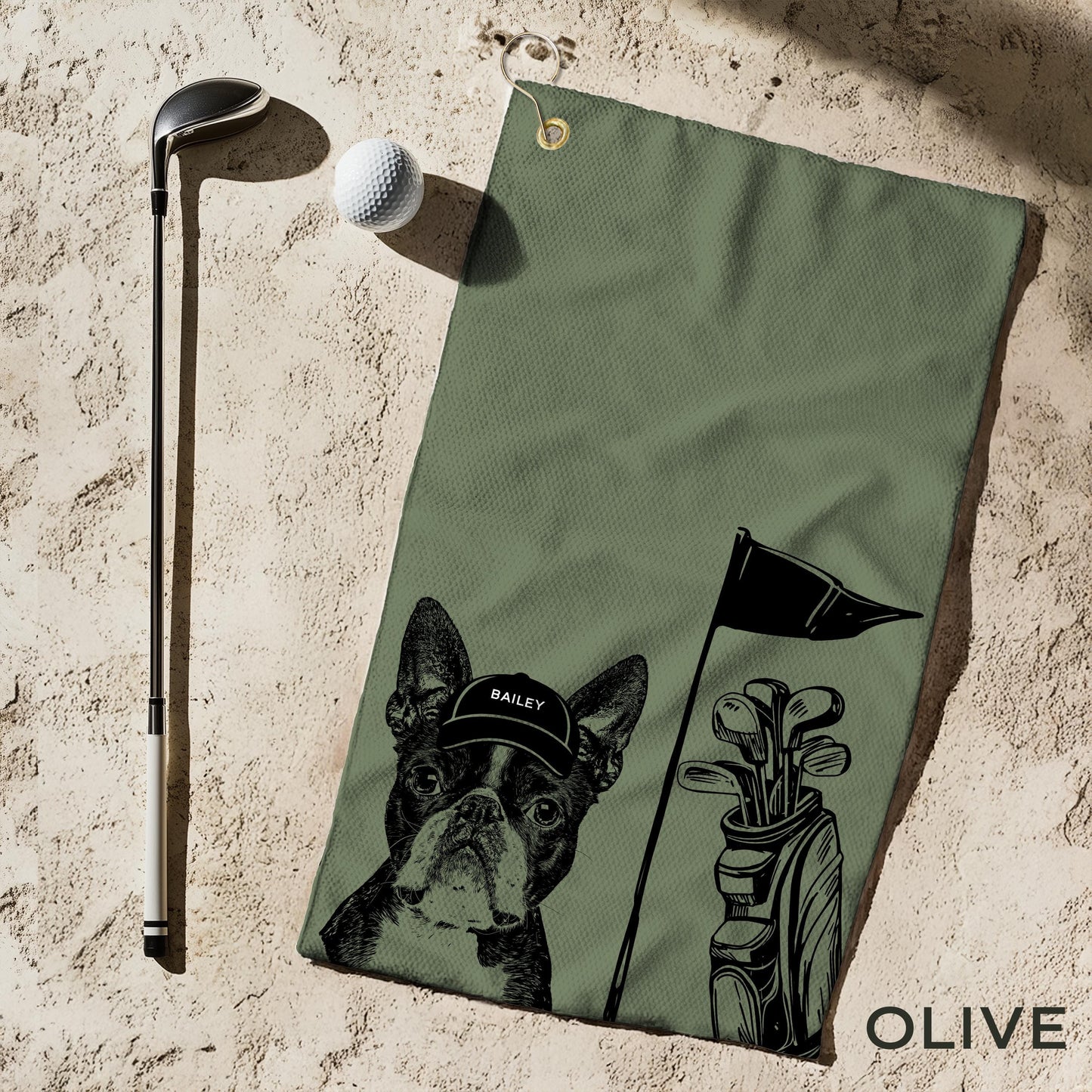 Custom Personalized Photo Golf Towel dog dad gift