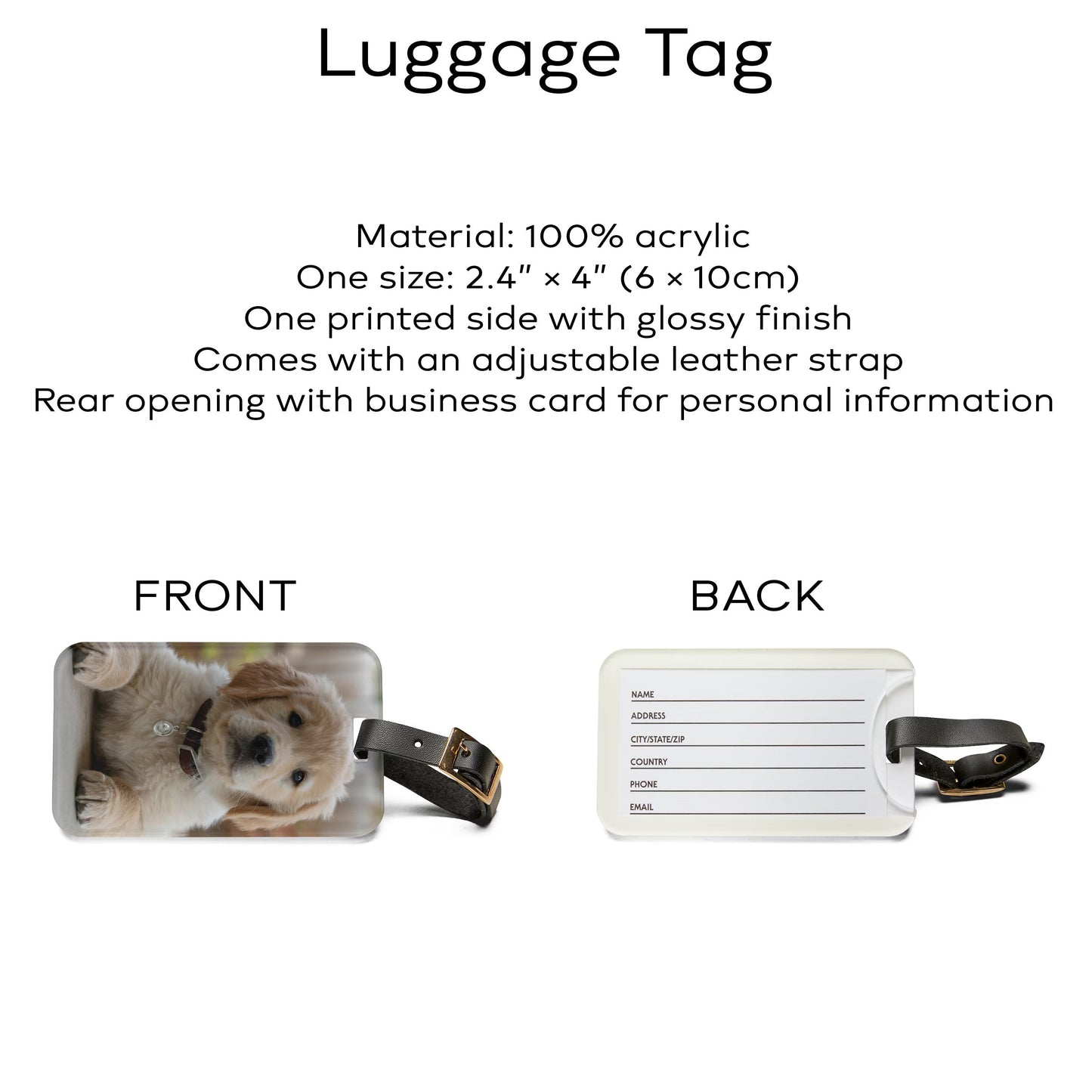 Custom Pet Luggage Tag