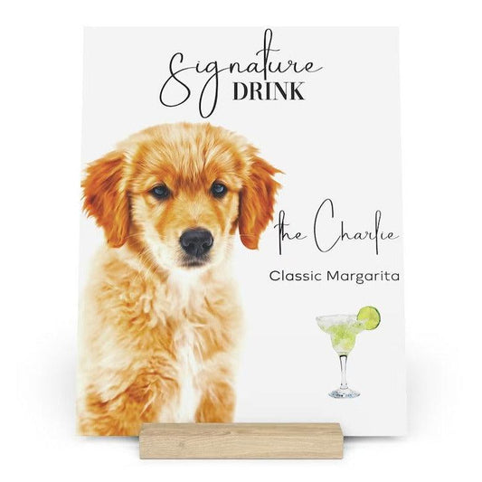 Custom Pet Signature Drink Sign For Weddings