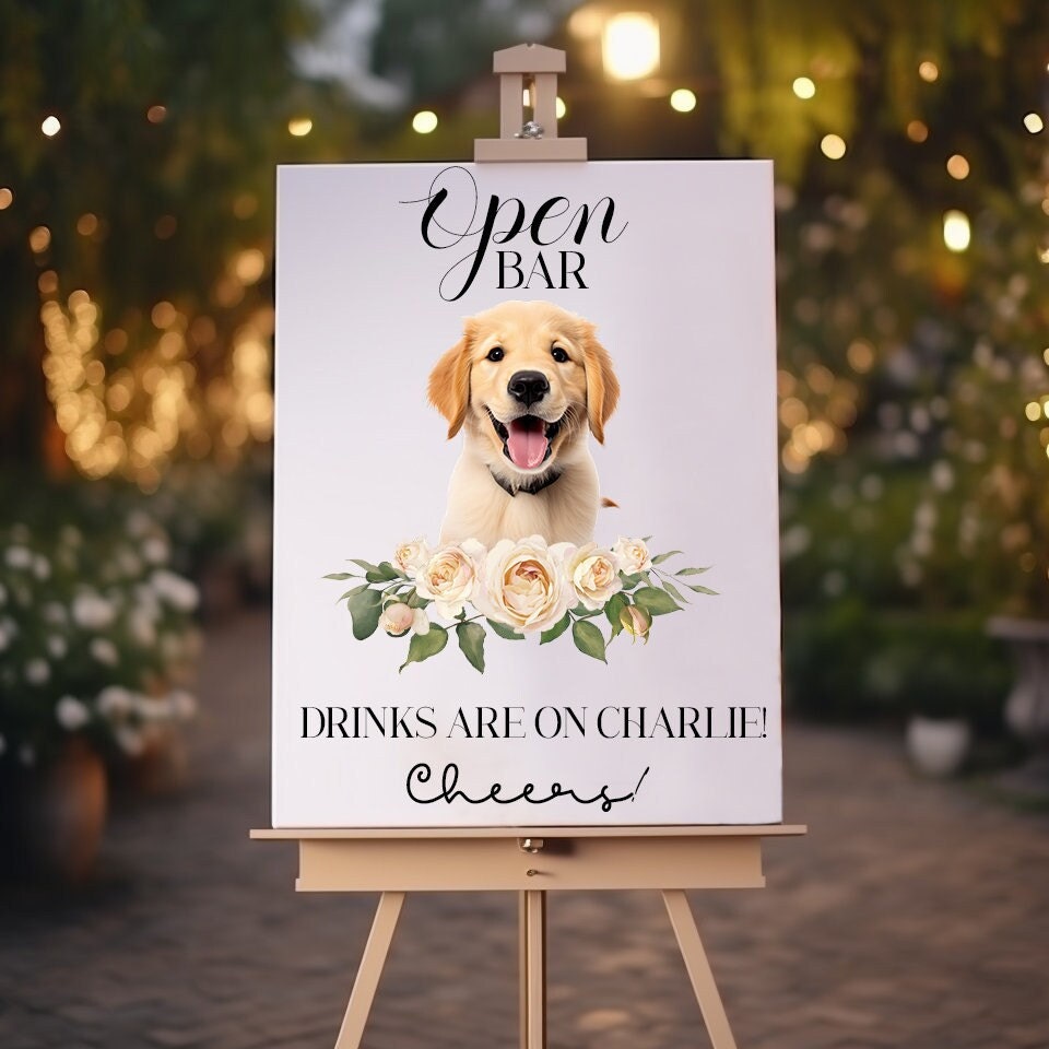 Custom Pet Open Bar Sign