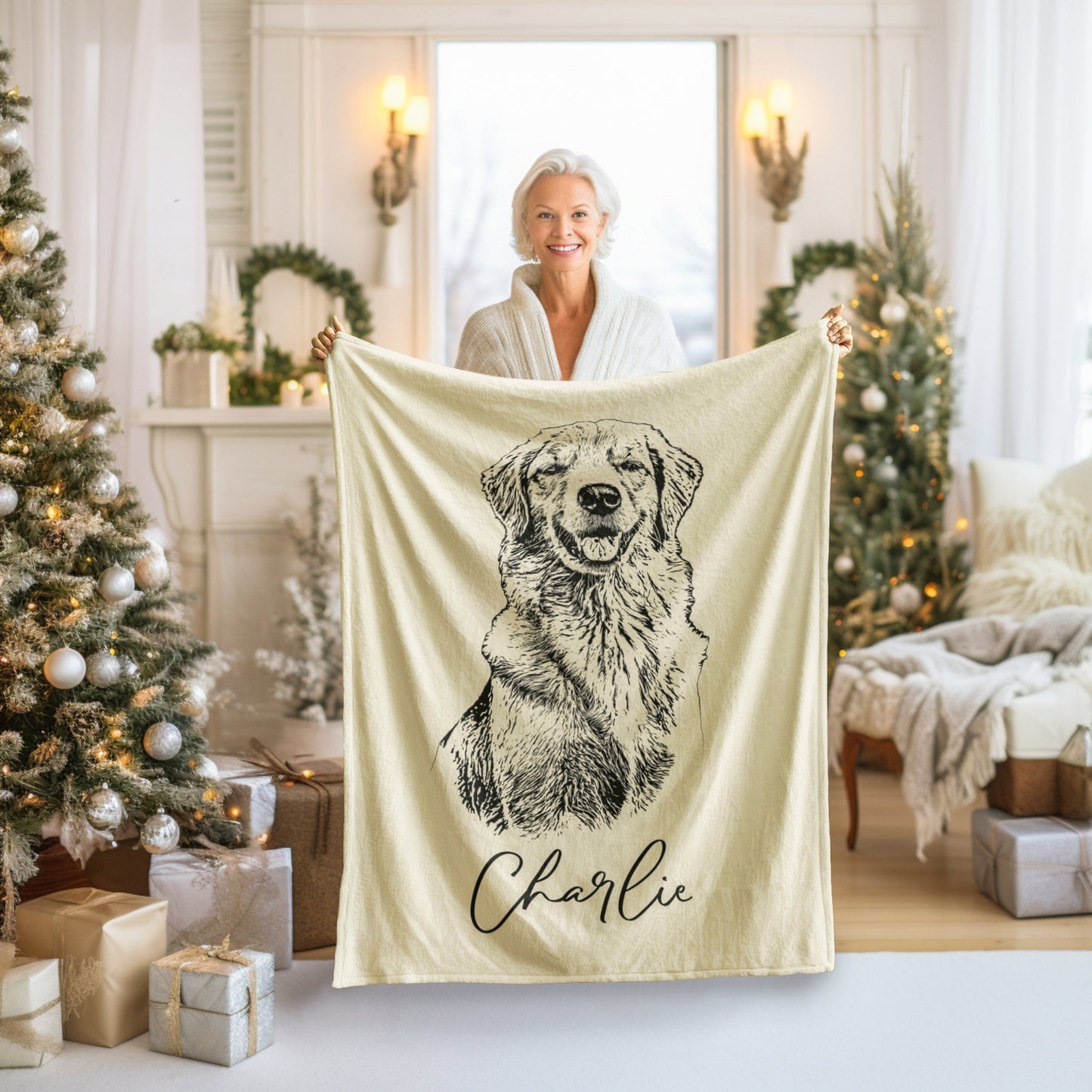 Custom Pet Blanket from your Photo Any colour any font, Personalized Dog Blanket, Cat Picture Blanket, dog mom gifts, Dog Dad Gift, USA Made
