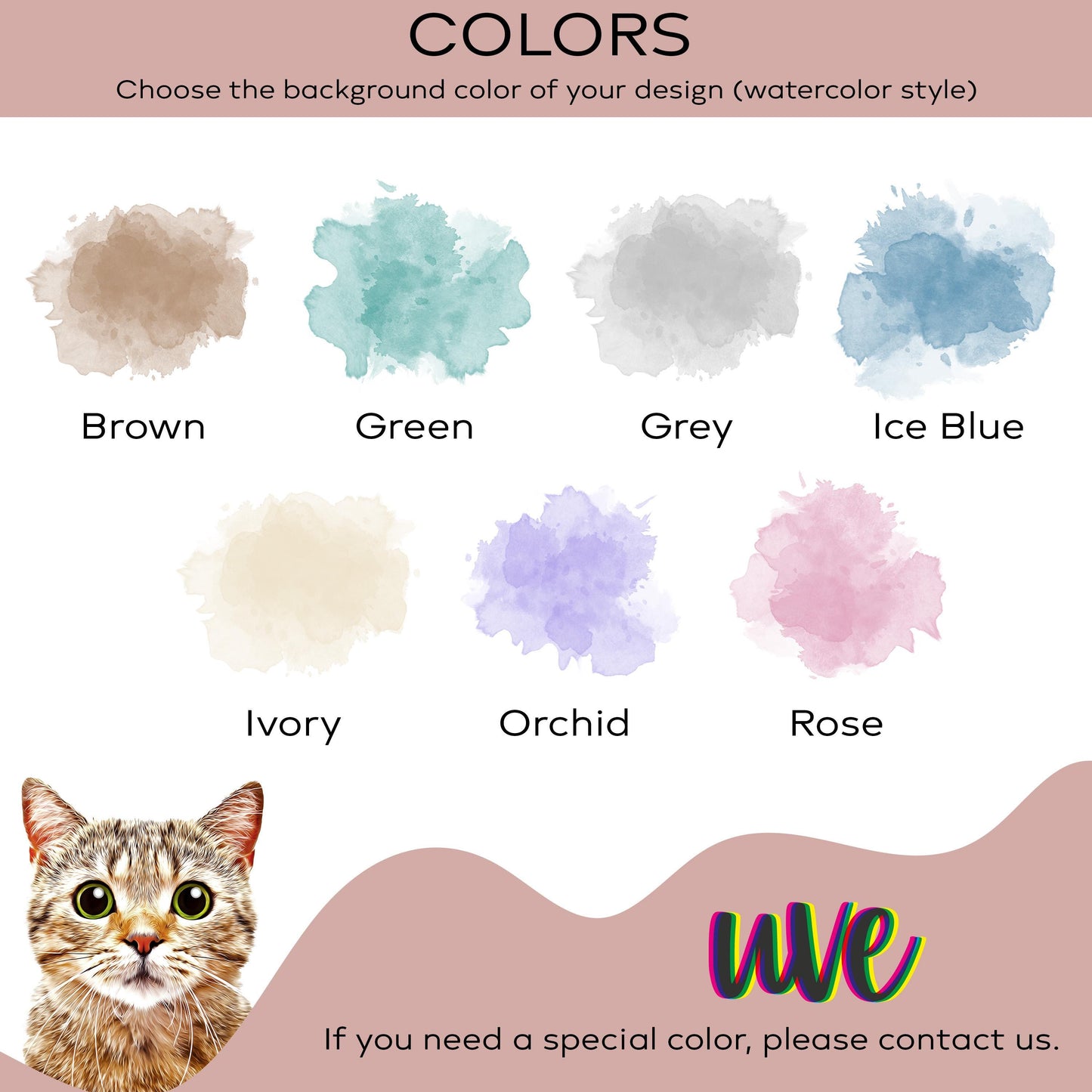 Custom Pet Cocktail Napkins watercolor