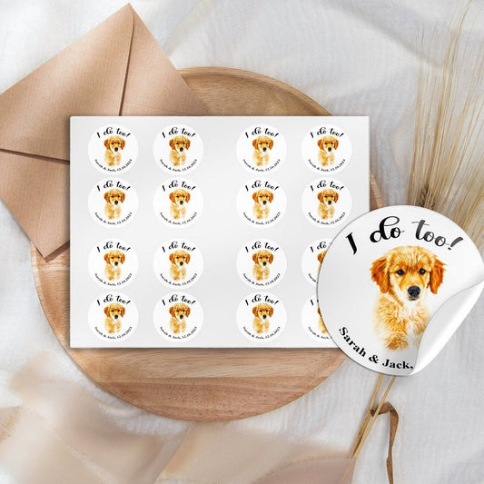 Dog Cat Wedding Stickers