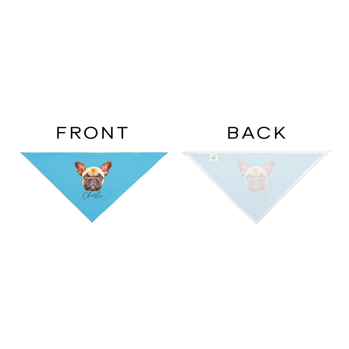 Custom Dog Face Bandana with name