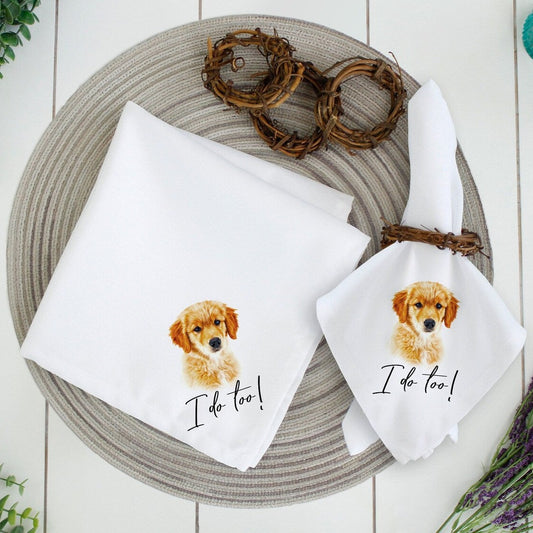 Custom dog Cocktail Napkins - 4pcs - Polyester