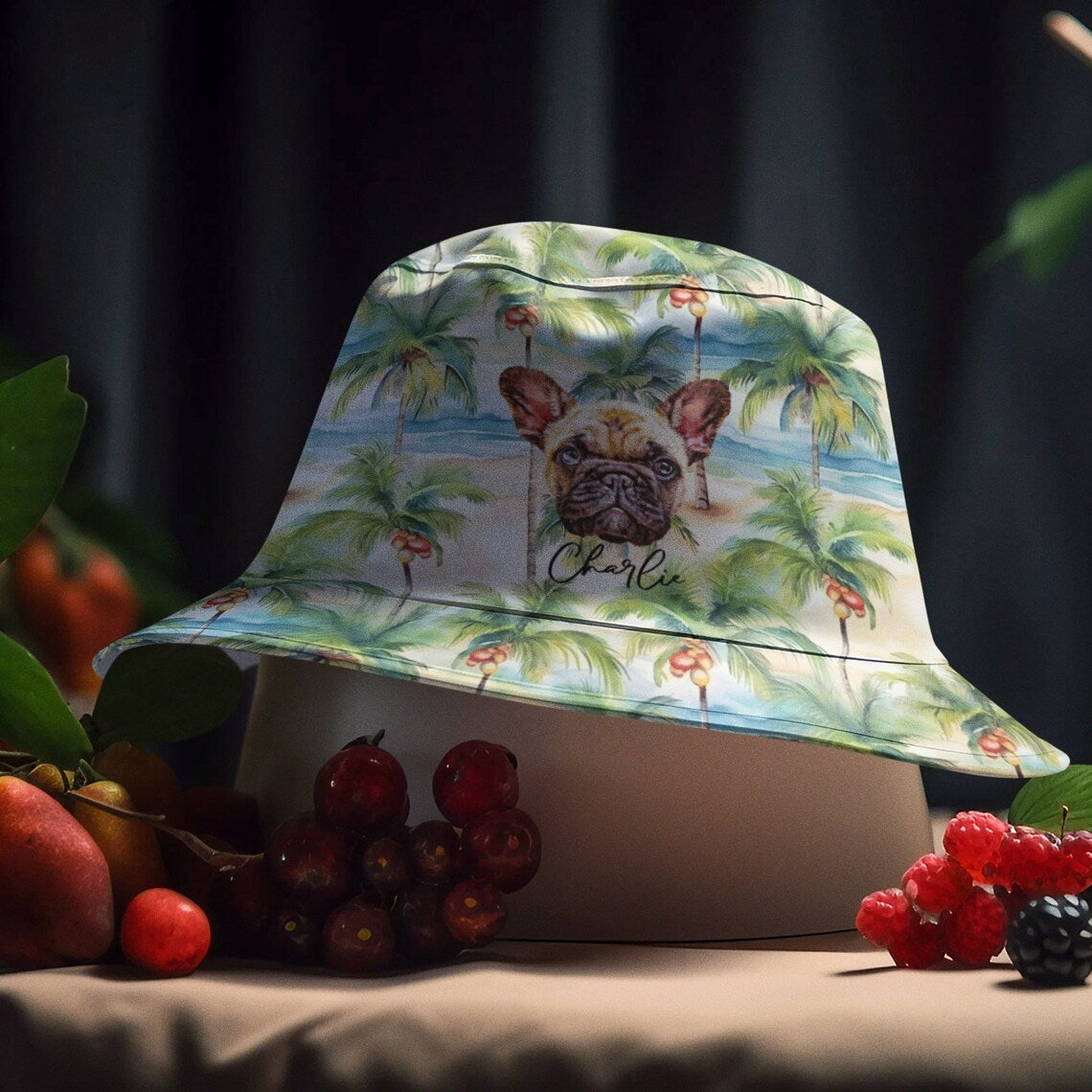 Custom pet Beach Hawaiian Bucket Hat