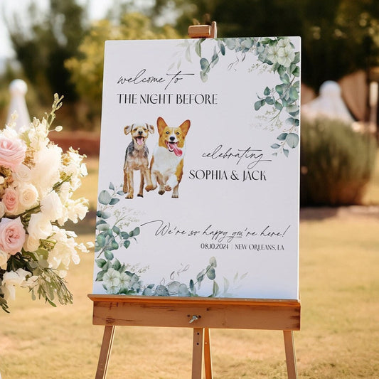 Custom Pet Rehearsal Dinner Sign