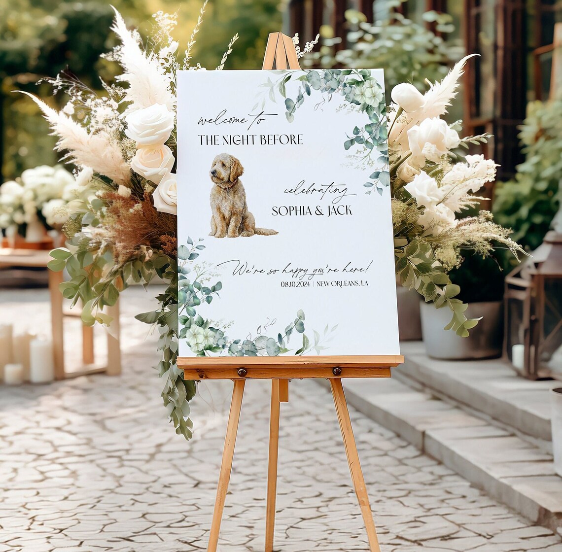 Custom Pet Rehearsal Dinner Sign